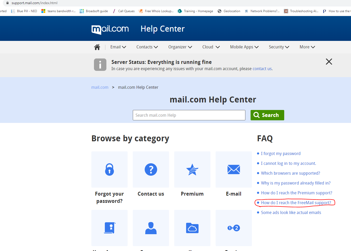 Email service retirement screenshot