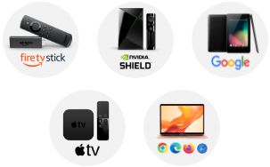 Screenshot of compatible devices for Sparklight TV