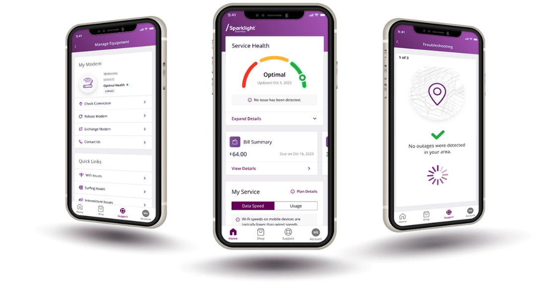 MySparklight Business Mobile Application