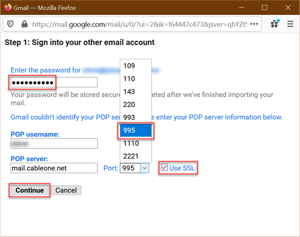 Email service retirement screenshot