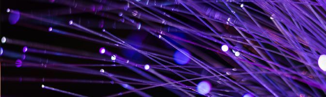 close up of purple fiber optics