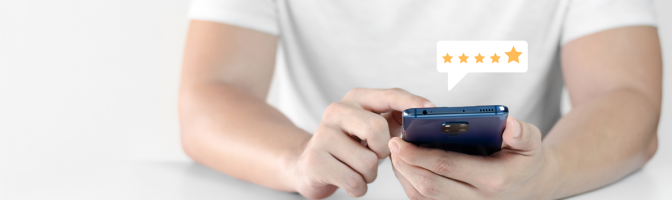 User give rating to service experience on online reveiw