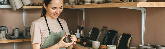 An entrepreneur hoping to make pottery hobby a business.