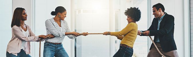 people playing tug of war