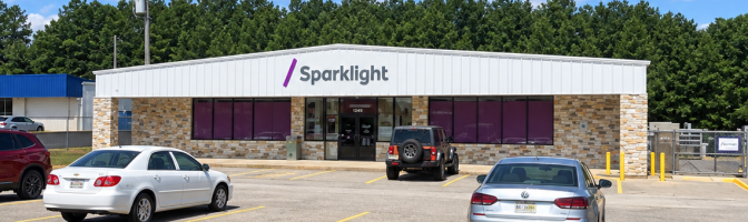 Exterior building office photo of Marshall, Texas Sparklight Internet service provider office location. 