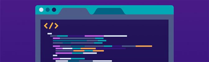 illustration of a terminal window with code in it