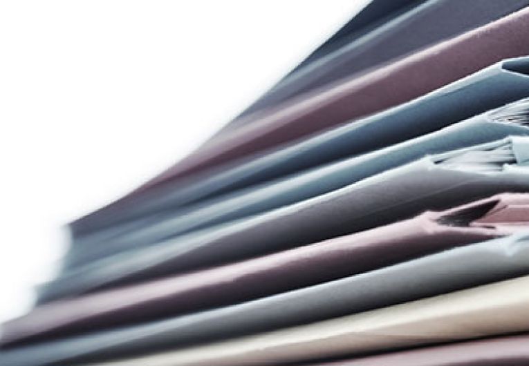 close up of a stack of file folders