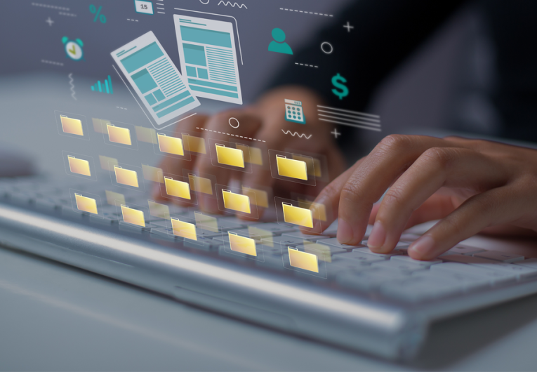 Concept of managing document and keeping them organized in folder.