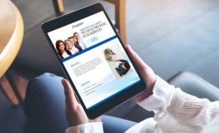 person looking at sparklight site on a tablet
